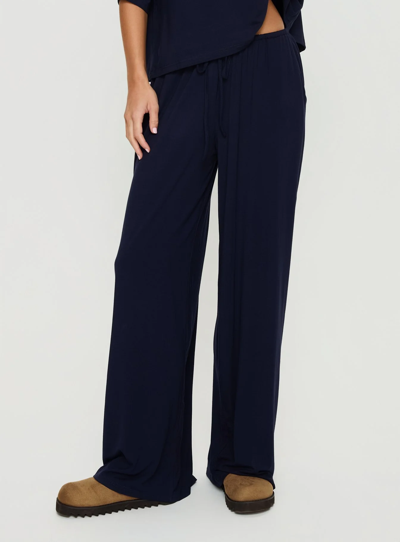 Cozy Hour Sleep Relaxed Pants Navy