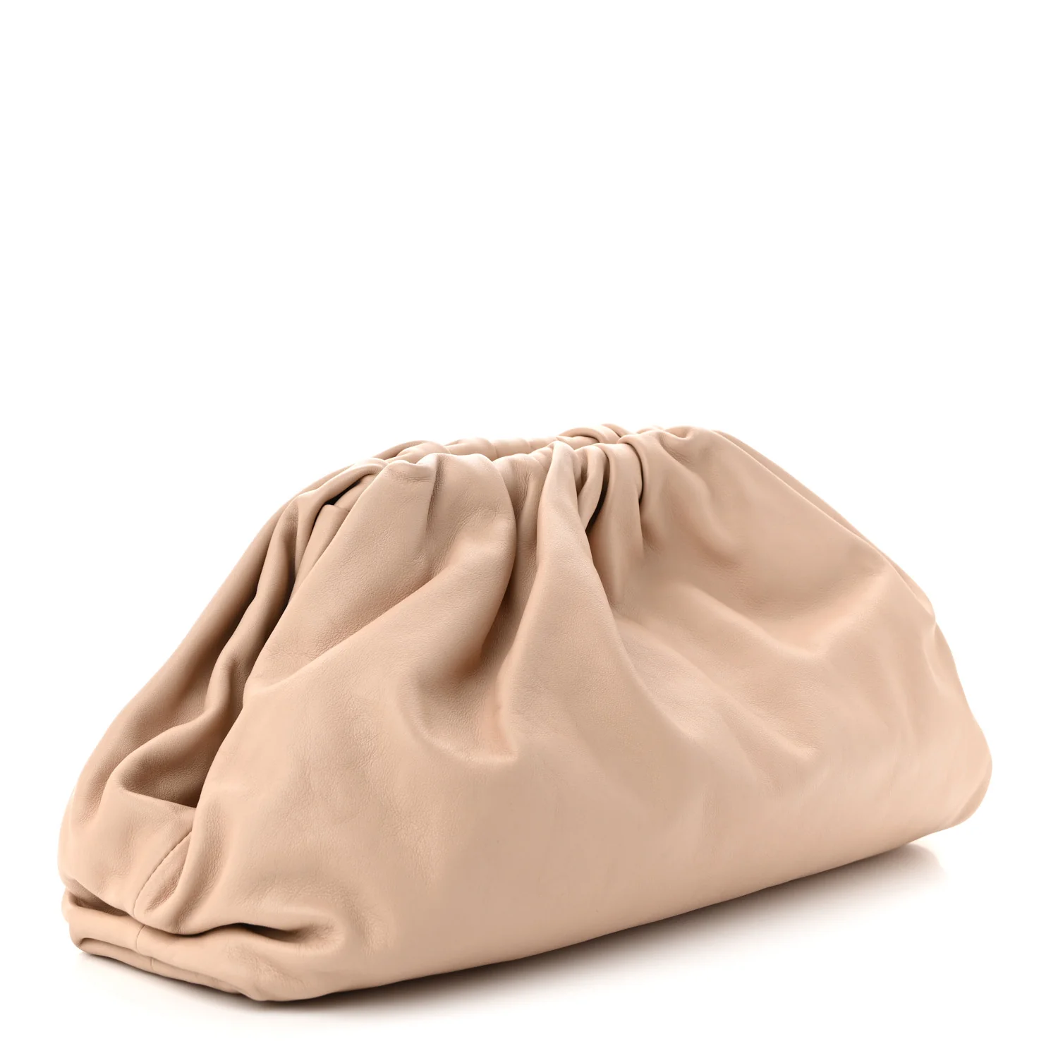 Smooth Butter Calf The Pouch Oversized Clutch Nude - Top Club