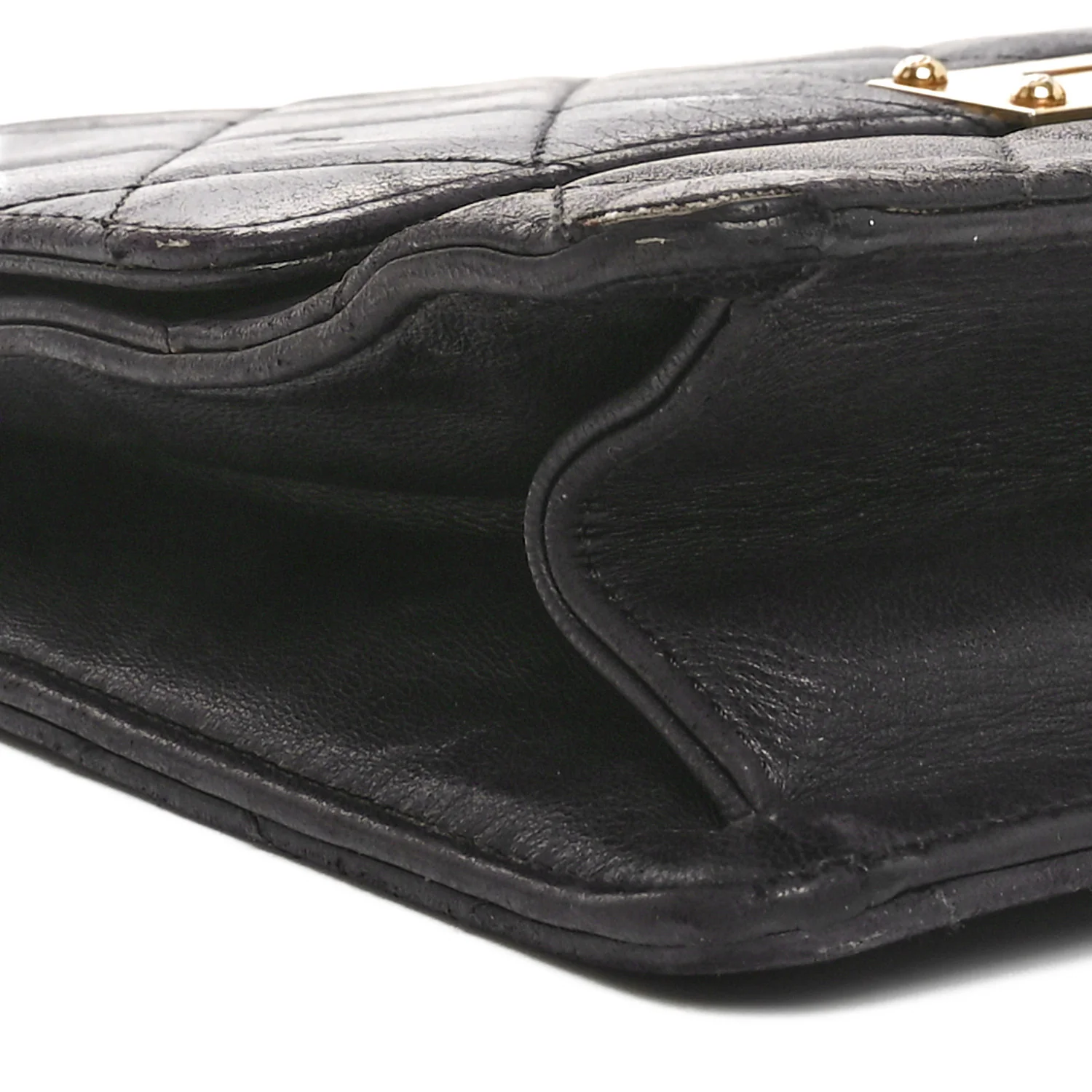 Lambskin Quilted Medium Golden Class Flap Black - Top Club