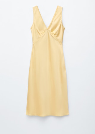 & Other Stories V-NECK SLIP MIDI DRESS