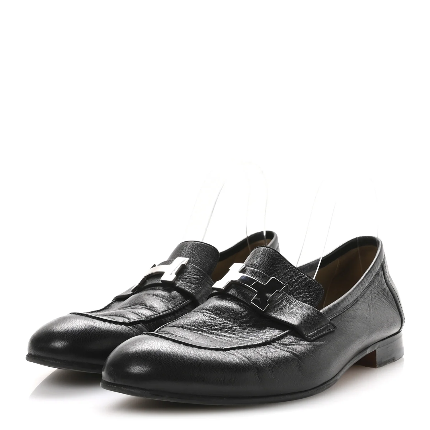 Goatskin Men's Paris Loafers 42 Black - Top Club