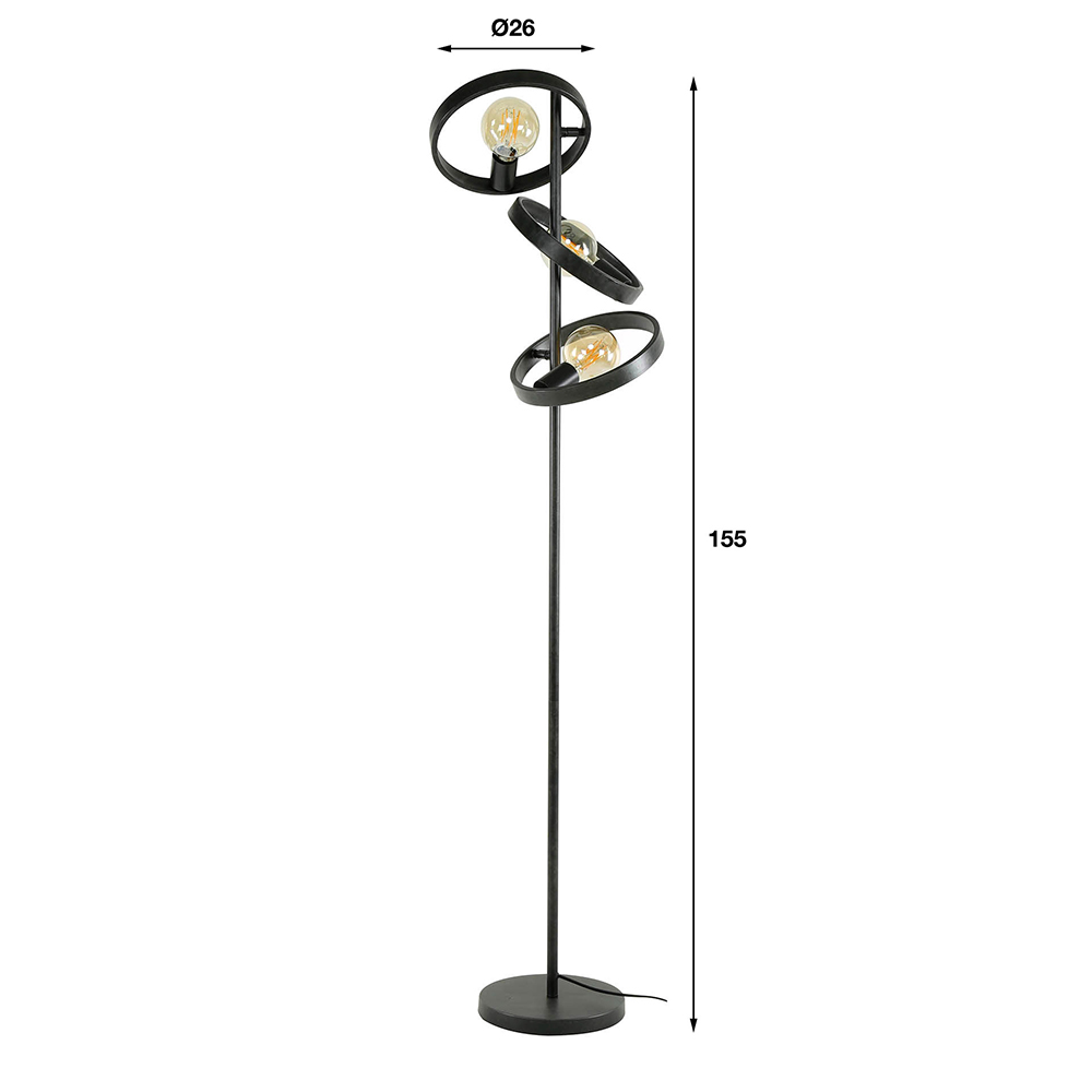 Vloerlamp Ufo 3-lichts