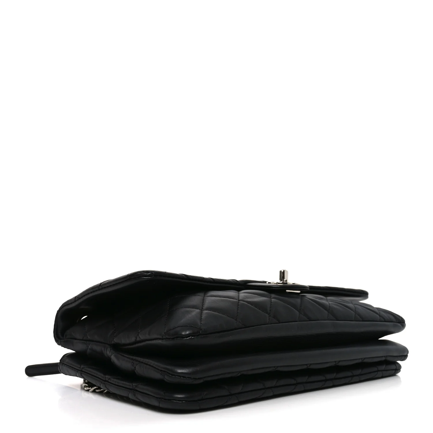 Lambskin Quilted Jumbo Chanel 3 Flap Bag Black - Top Club