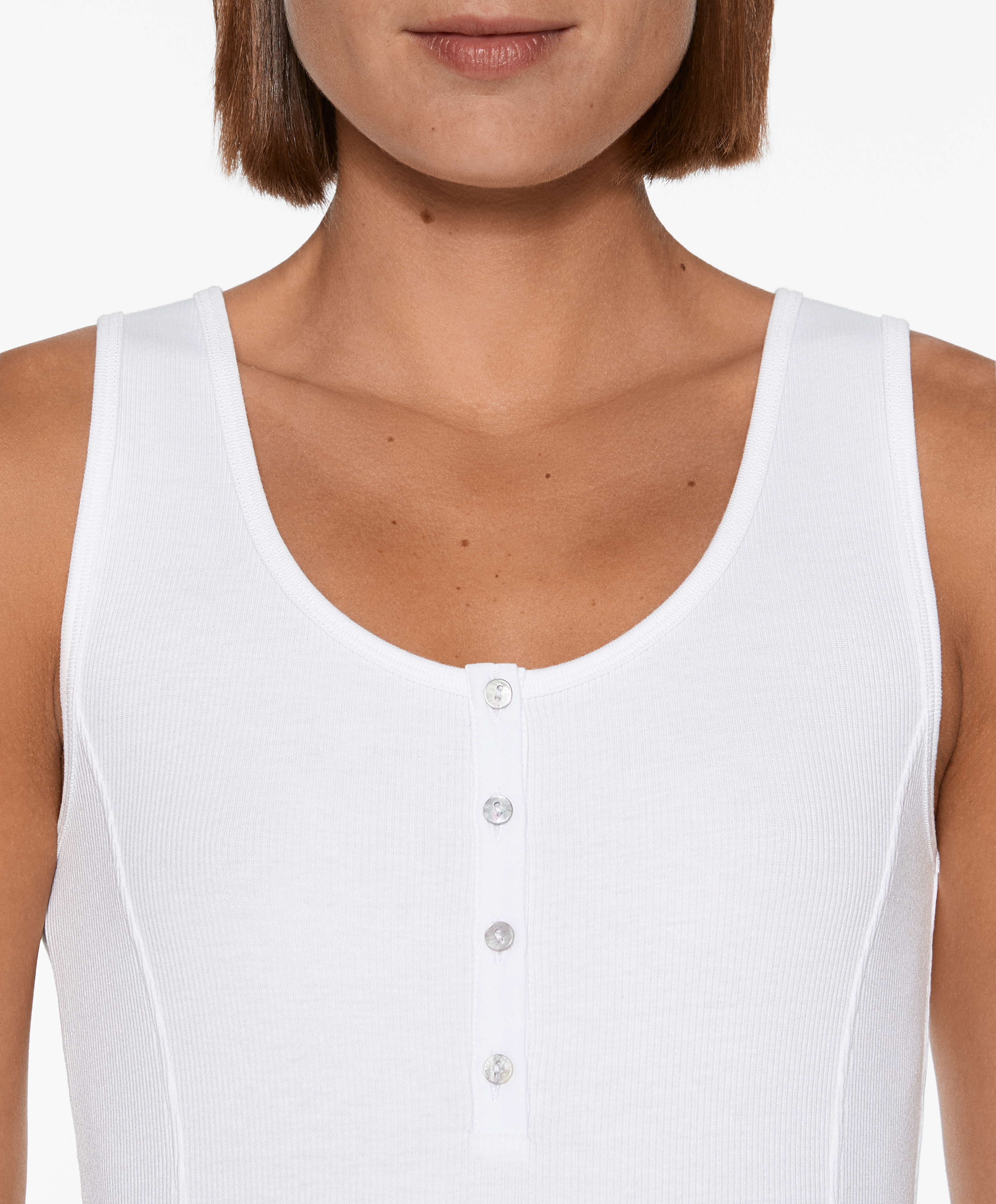OYSHO Sleeveless T-shirt with cotton and modal