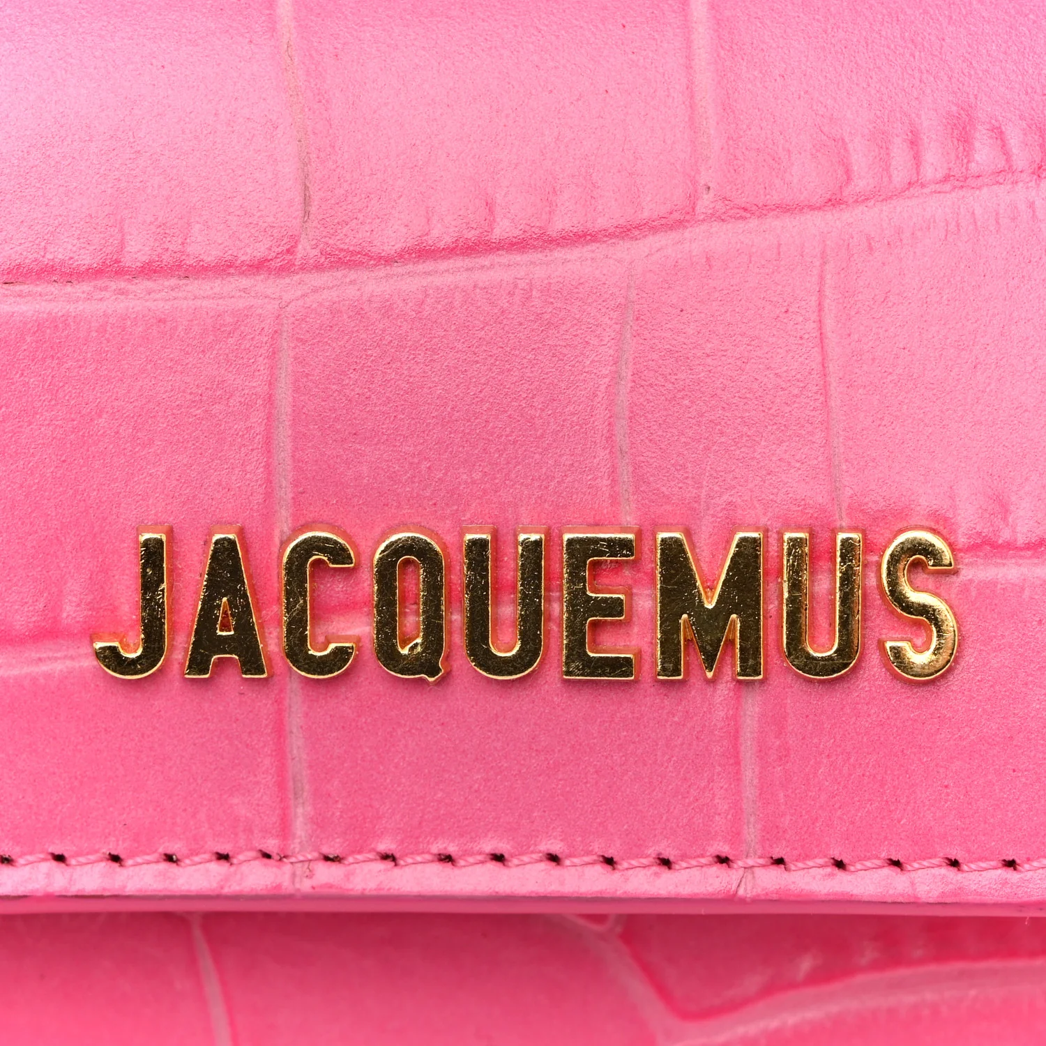 Calfskin Crocodile Embossed La Ceinture Bello Double Tour Belt Bag Pink - Top Club