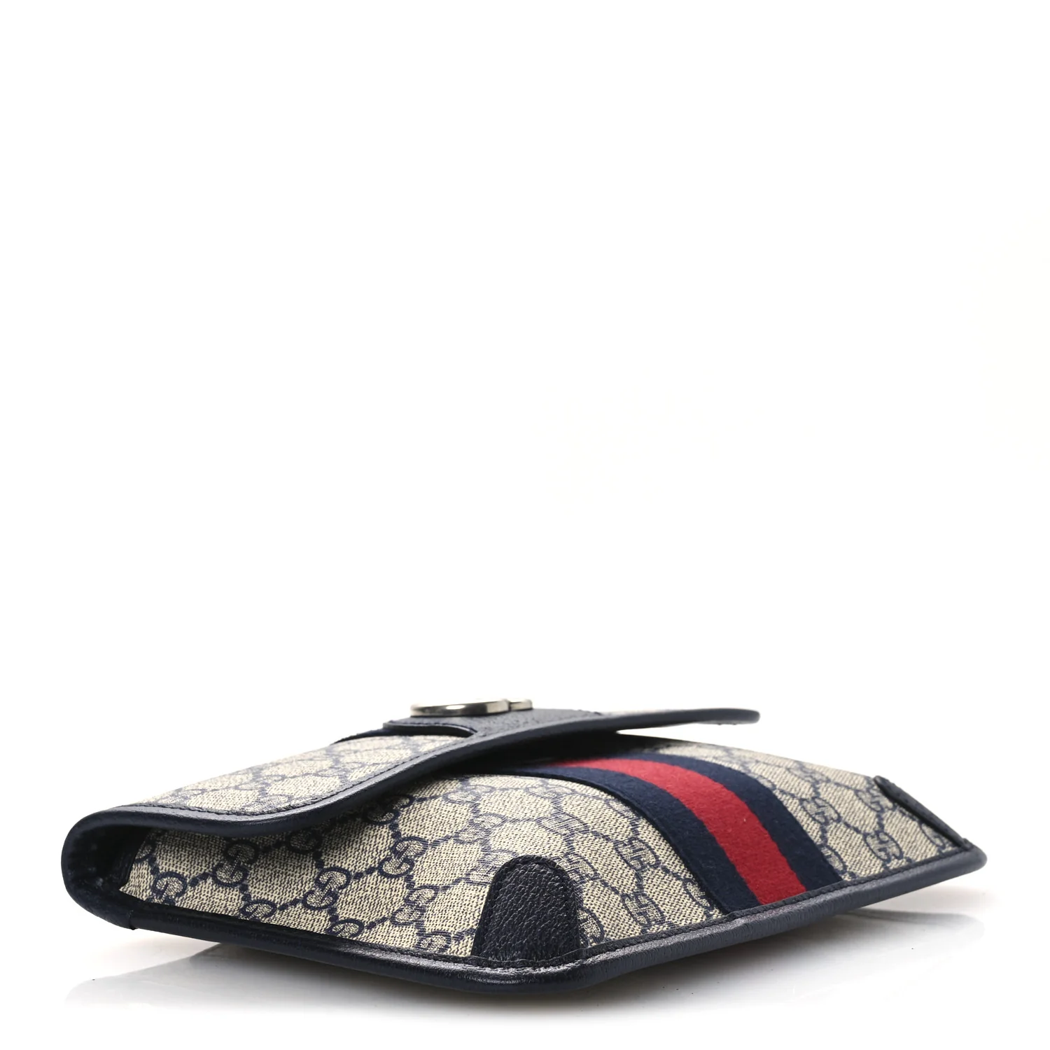 GG Supreme Monogram Web Small Ophidia Belt Bag 80 32 Beige Navy - Top Club