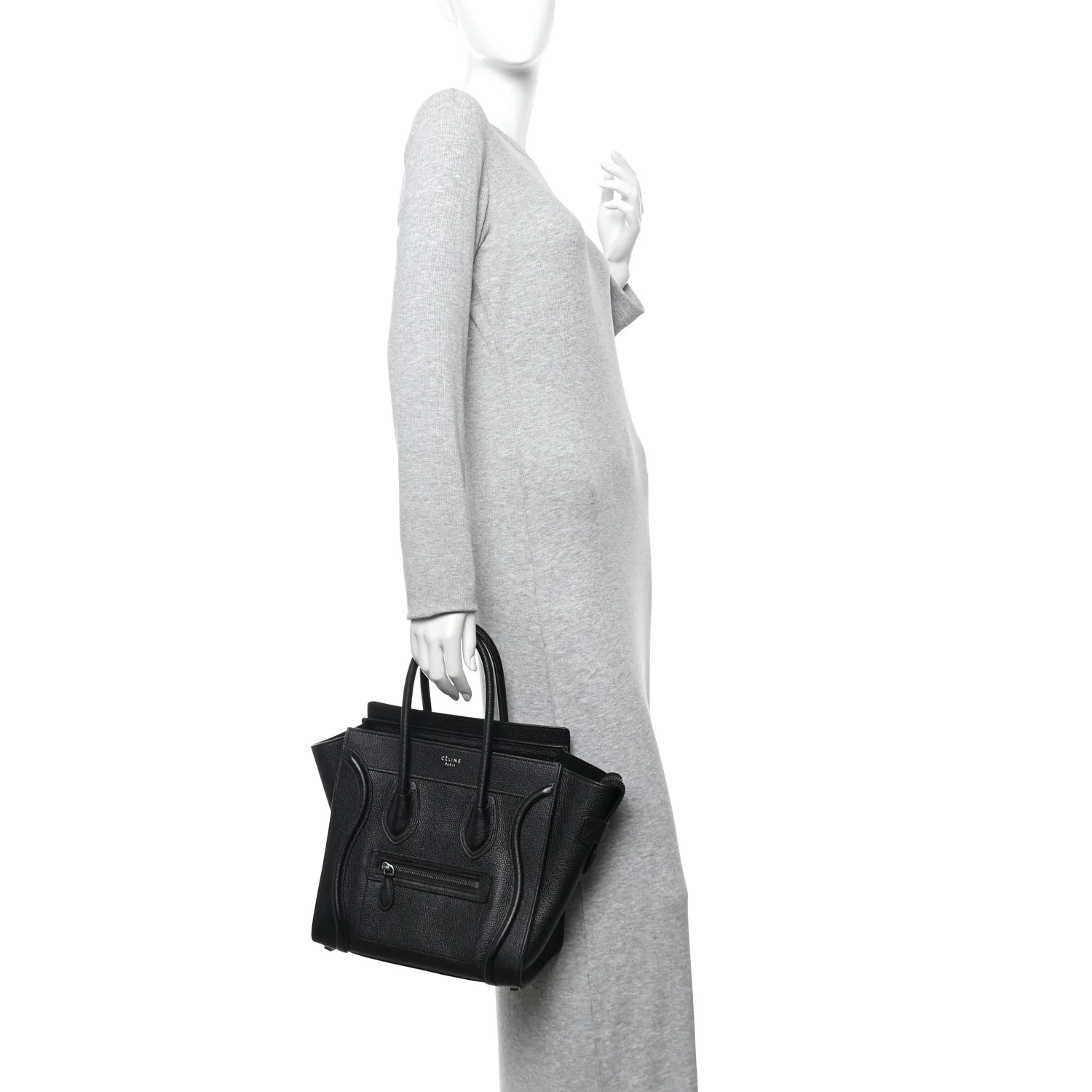Drummed Calfskin Micro Luggage Black - Top Club