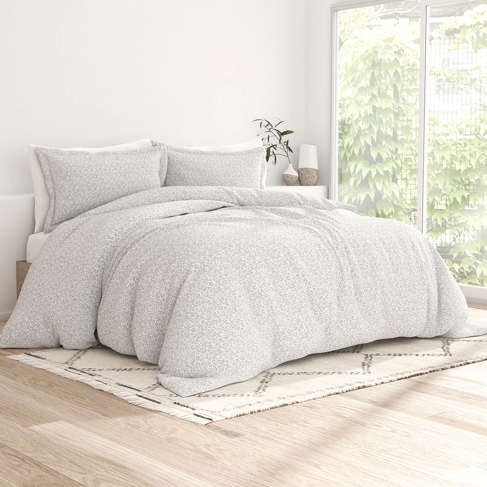 Trellis Vine Pattern 3-Piece Duvet Cover Set