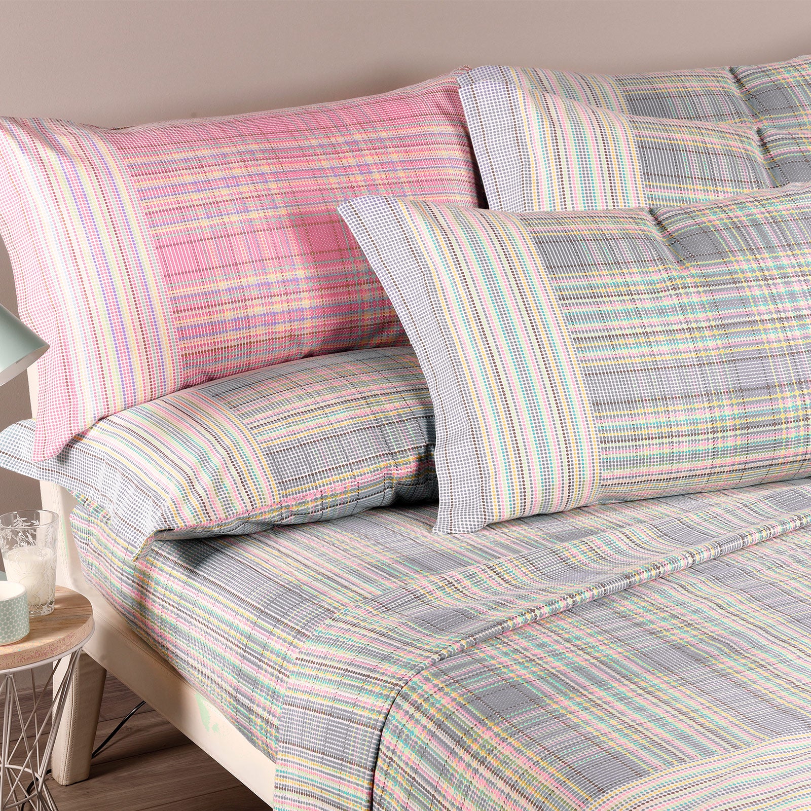 Complete Sky cotton sheets Coral Outlet