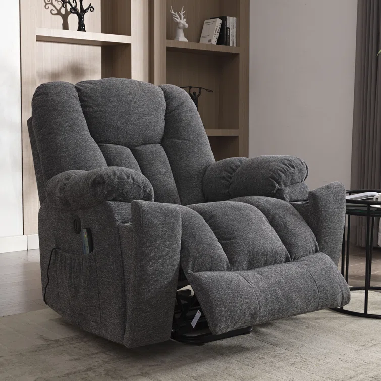 41'' Oversized Power Lift Chair - Heated Massage Electric Recliner with Super Soft Padding