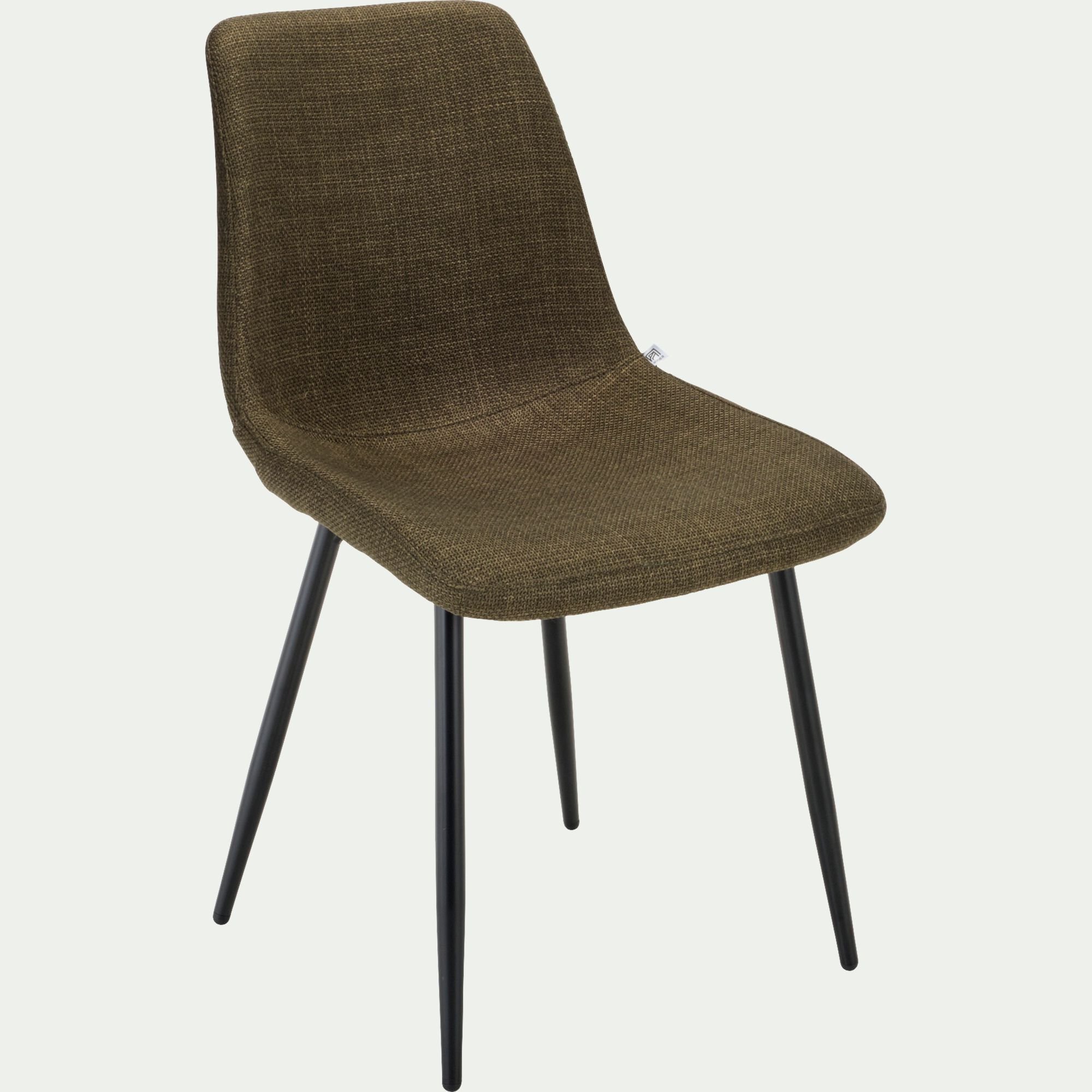 CALLAS - Chaise en tissu et métal - vert cedre