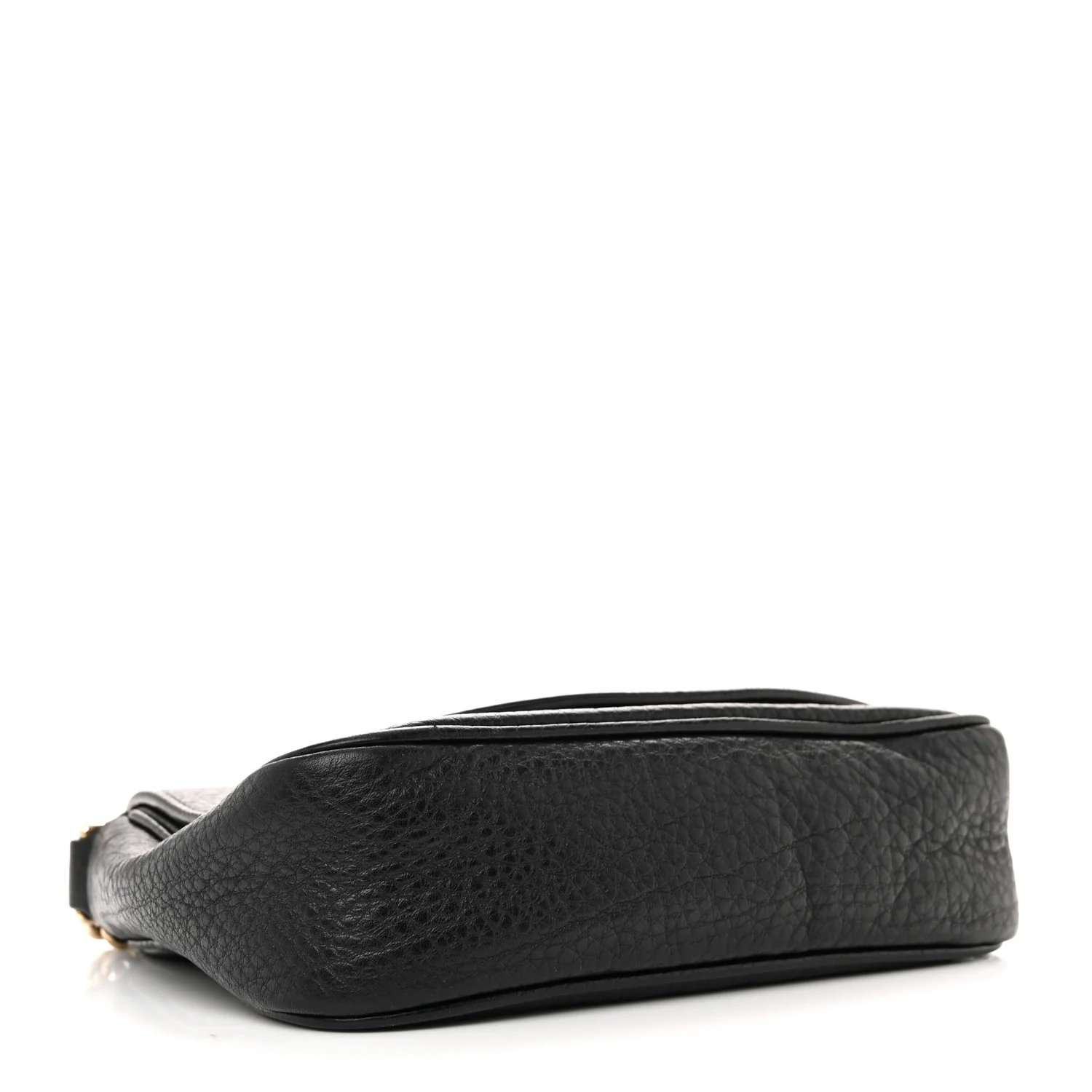 Pebbled Calfskin Small Soho Flap Crossbody Black - Top Club