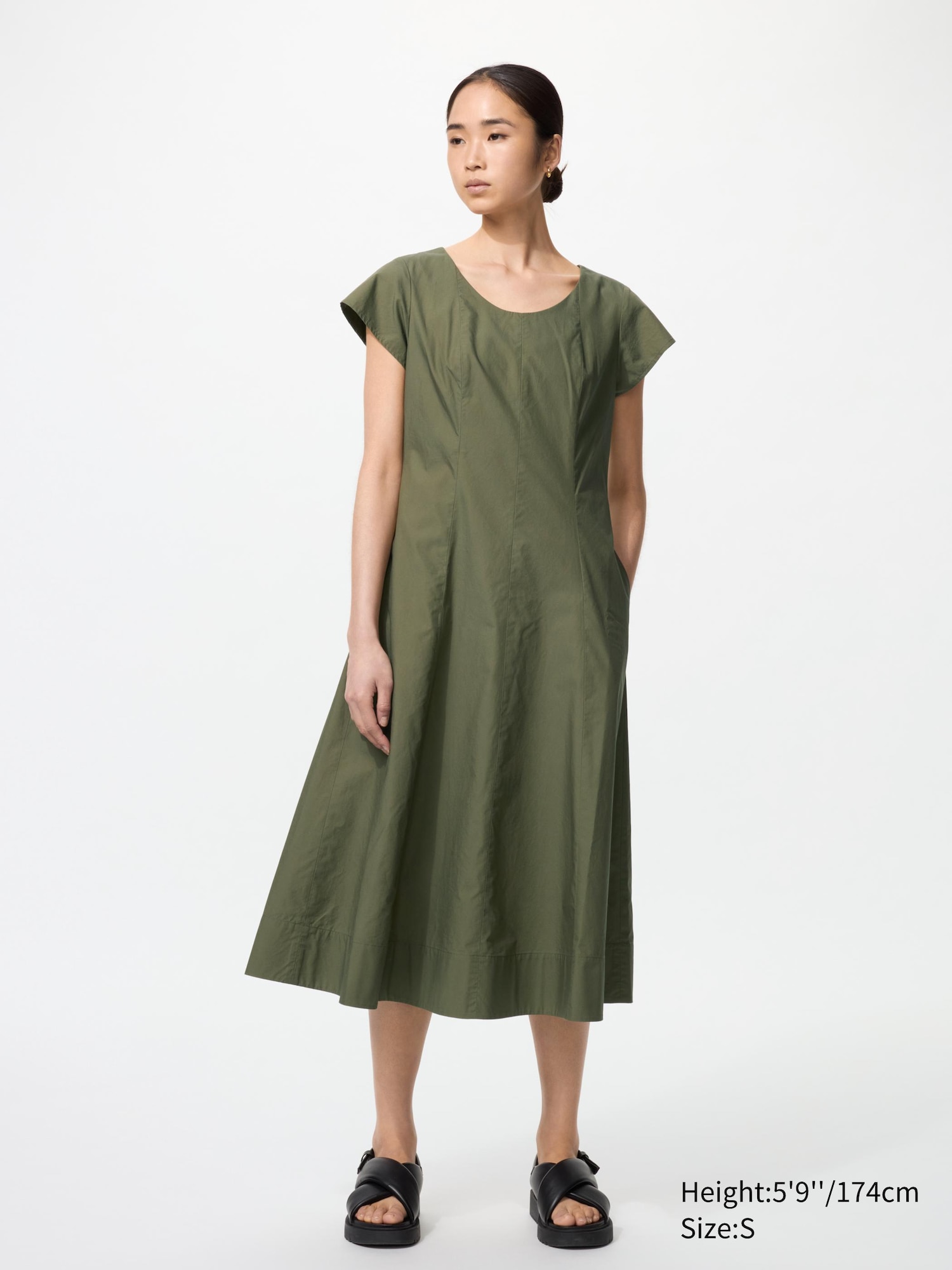 Cotton Flare Short Sleeve Dress