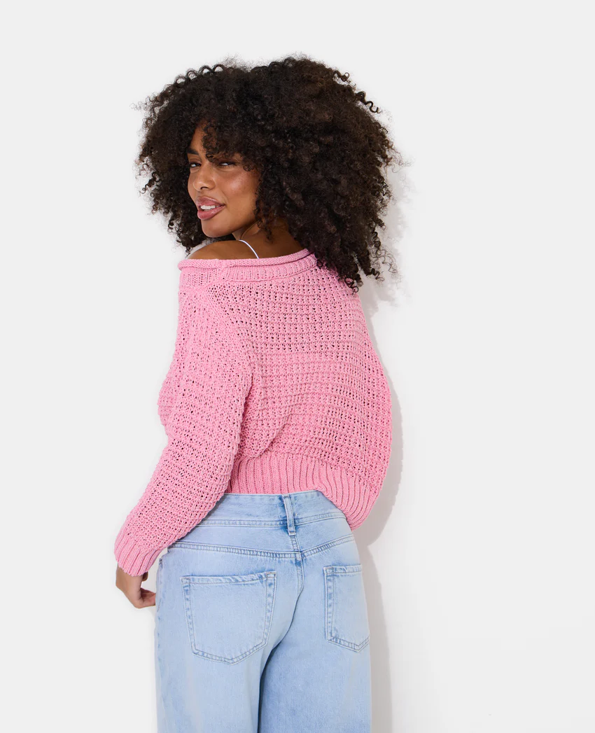 Pimkie Pull asymétrique en maille ajourée