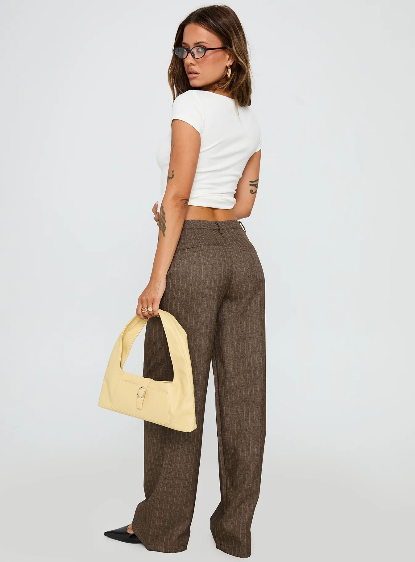 Broadcast Pants Beige Pinstripe