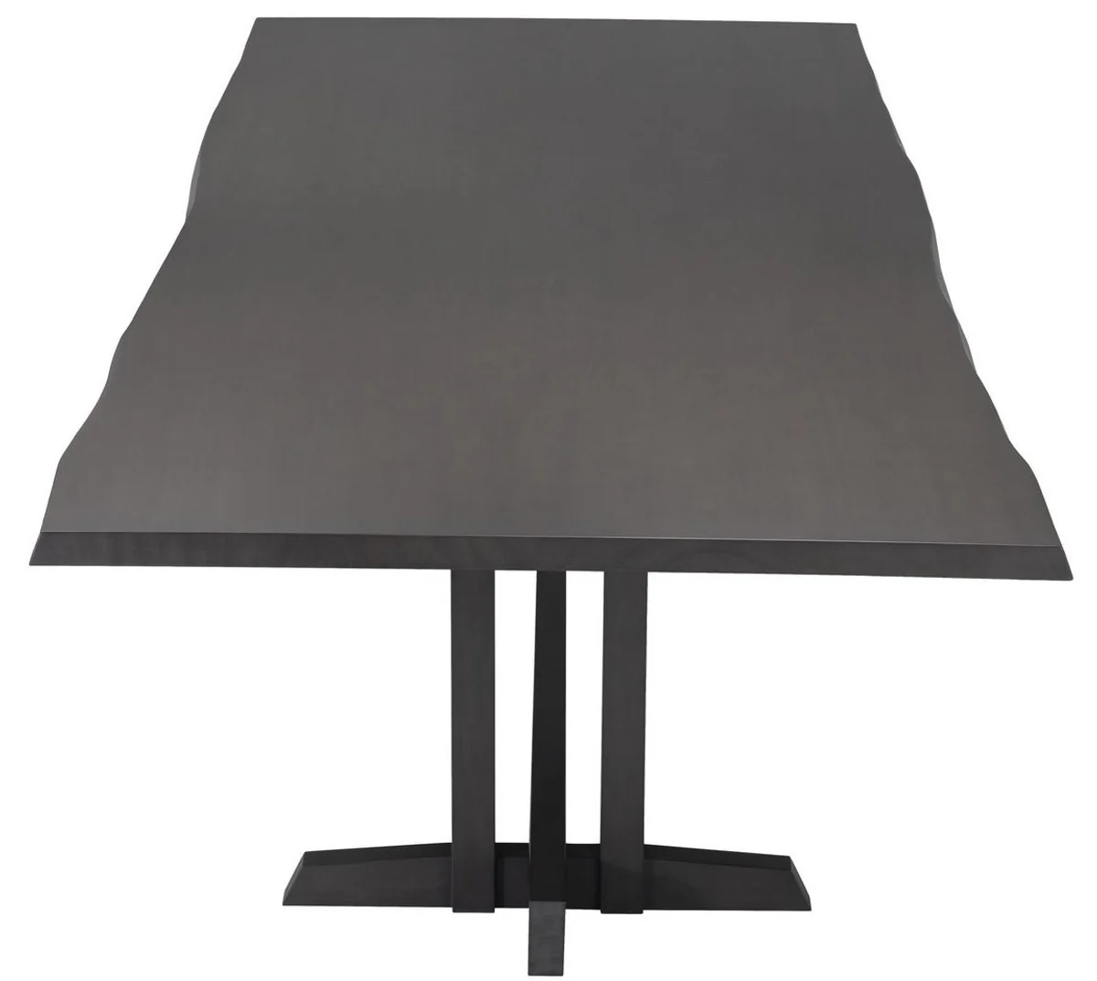 Luxury mahogany dining table mocha colors 290.5 x 128 x H. 77 cm - Solid wood kitchen table - Rectangular dining room table - Luxury dining room furniture