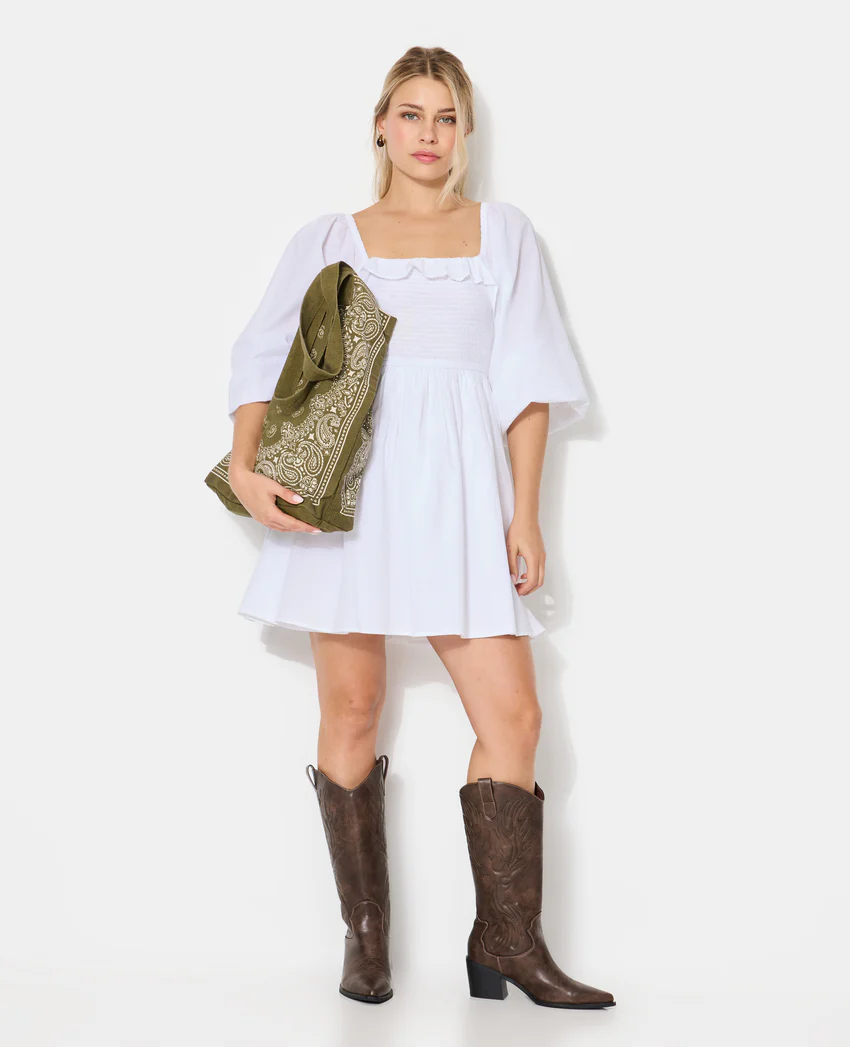 Pimkie Robe courte en popeline avec manches ballons