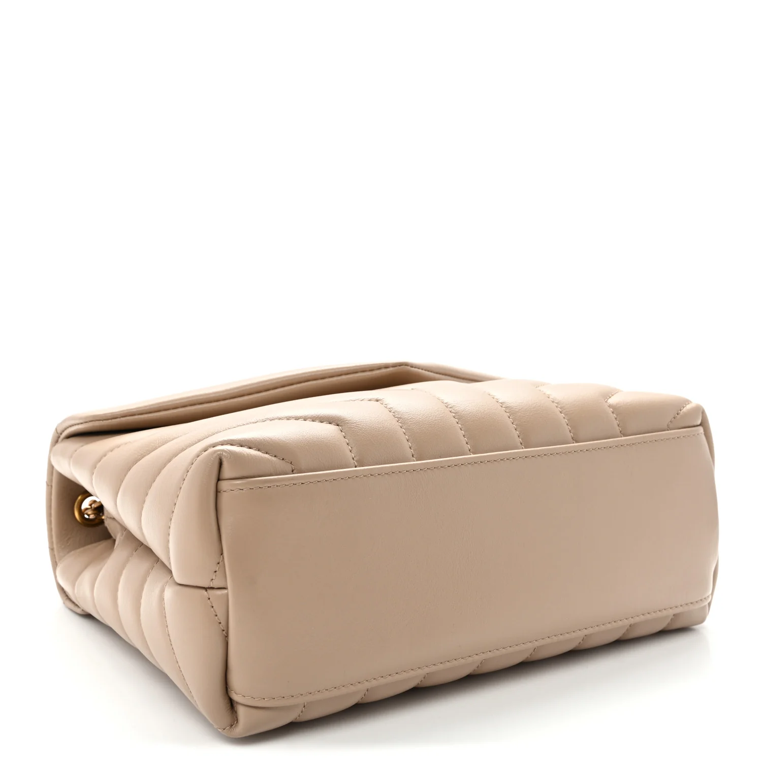 Calfskin Y Quilted Monogram Small Loulou Chain Satchel Dark Beige - Top Club