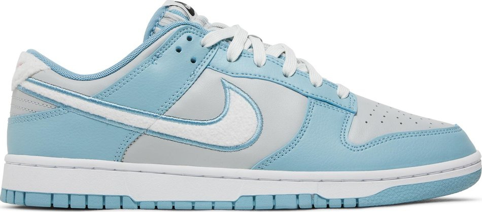 Dunk Low  Fleece Swoosh   Light Blue  FB1871-011 - Sneaker Replica Workshop
