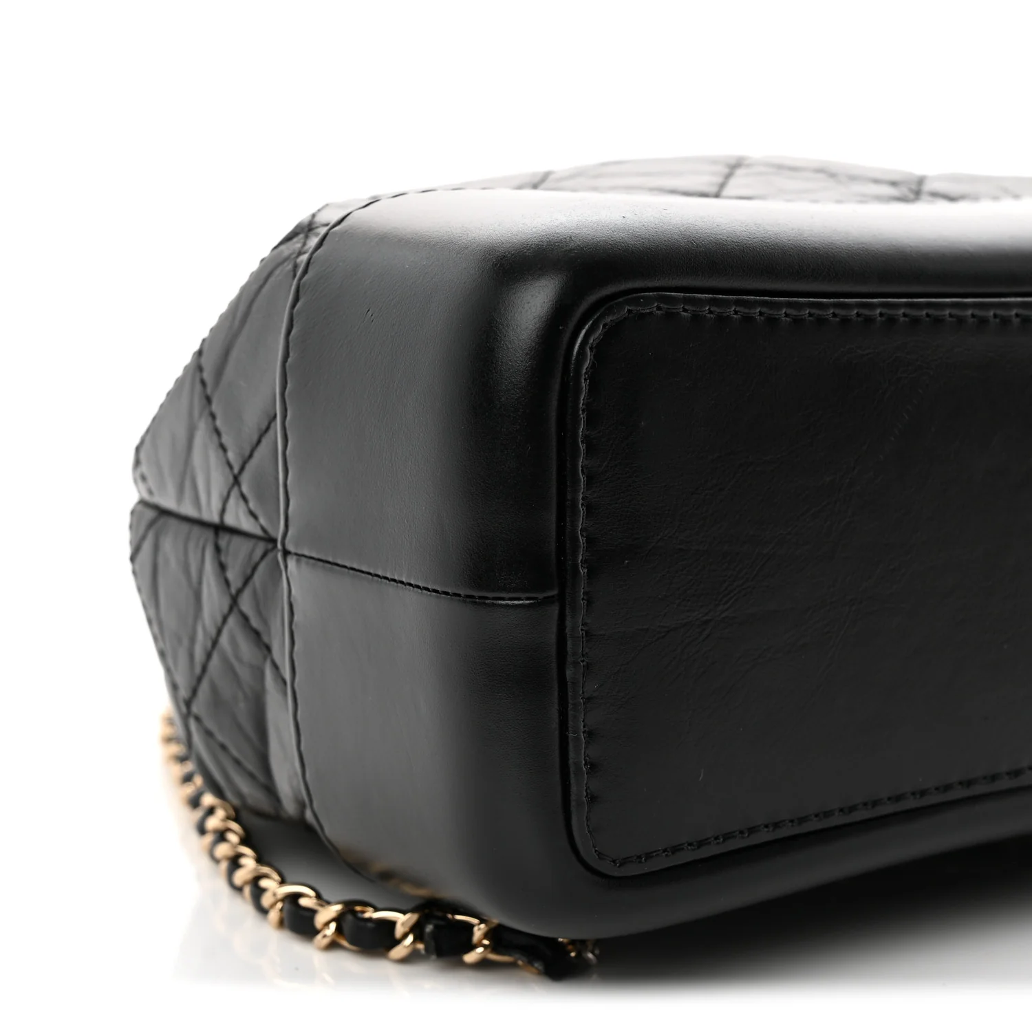 Aged Calfskin Quilted Small Gabrielle Backpack Black - Top Club