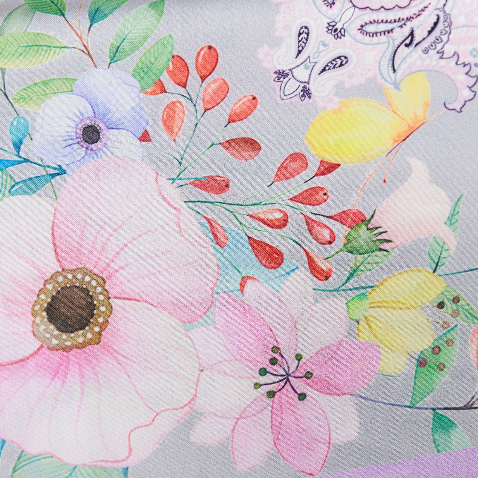 Telo Arredo Copridivano Grandecor In Percalle Luisiana Valencia 260X290 Lilla Mirabello