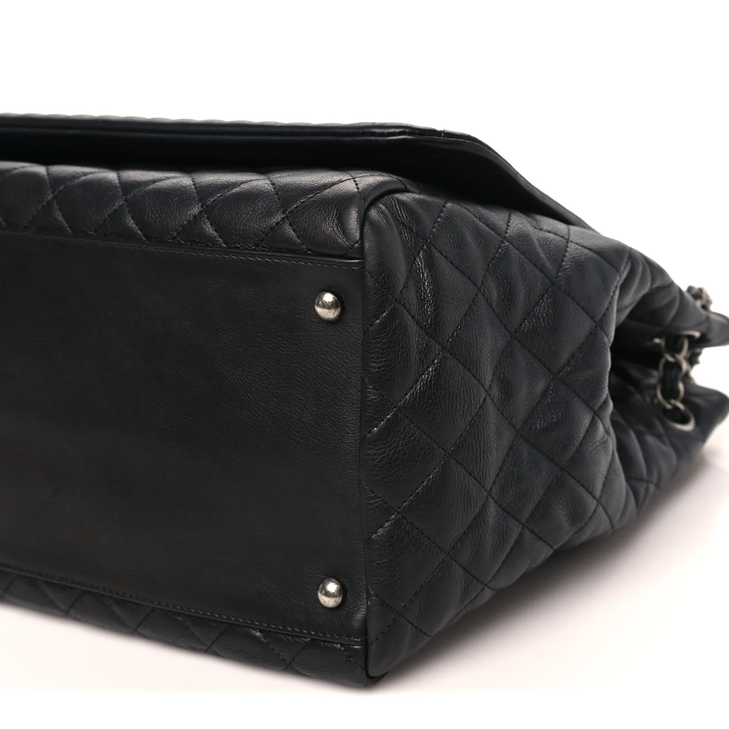 Calfskin Quilted Istanbul Accordion Large Flap Black - Top Club