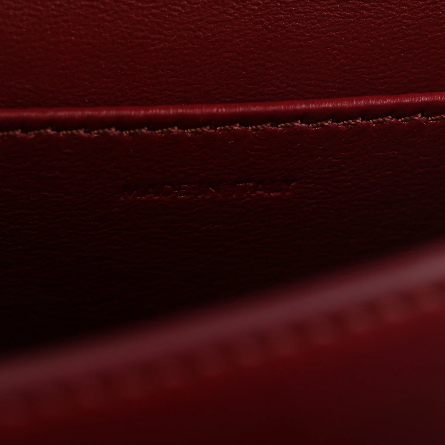 Liege Calfskin Teen Classic Box Flap Bag Burgundy - Top Club