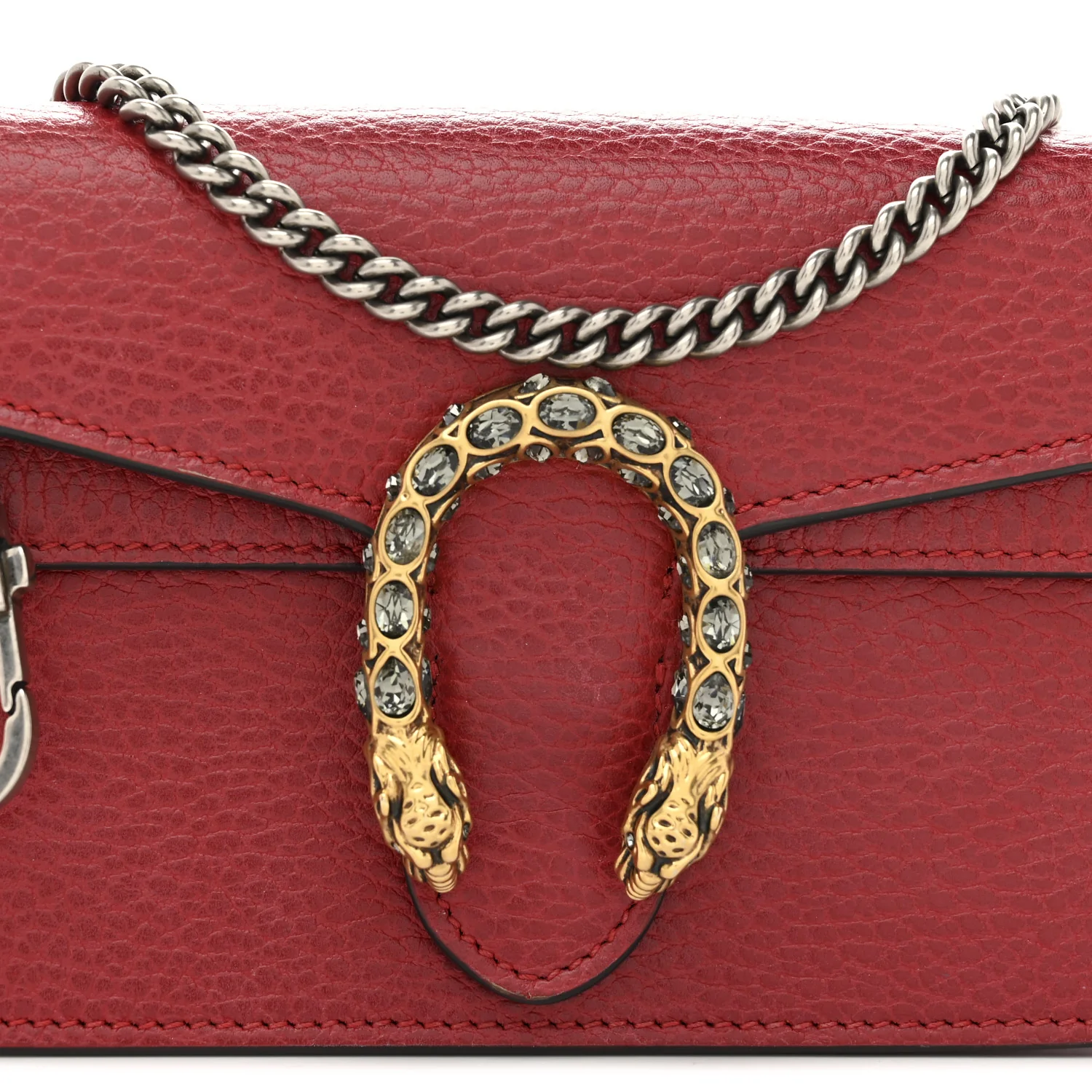 Calfskin Super Mini Dionysus Shoulder Bag Hibiscus Red - Top Club