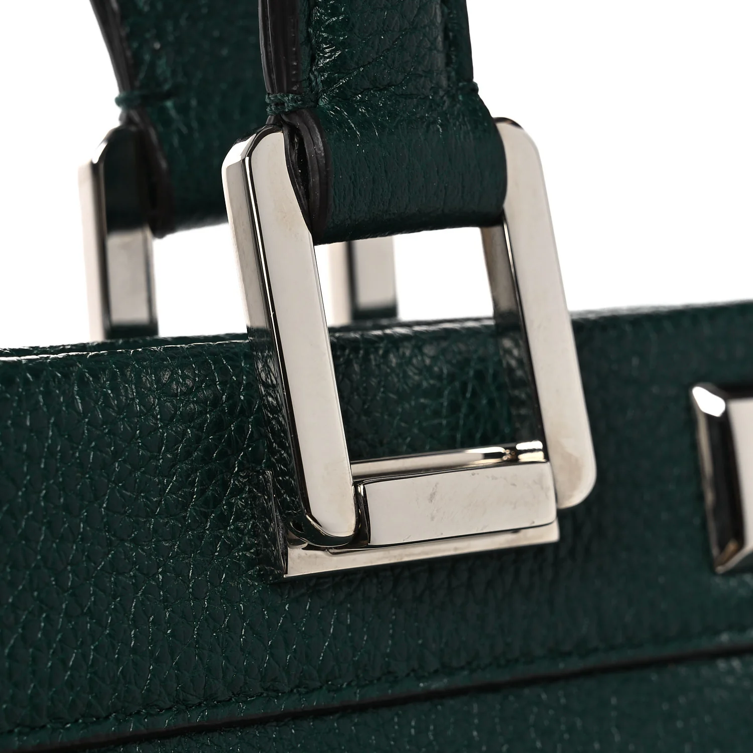 Grainy Calfskin Medium Zumi Top Handle Bag Vintage Green - Top Club