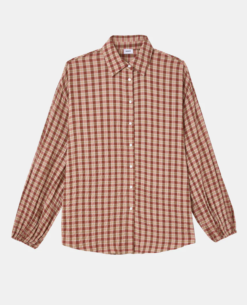 Pimkie Chemise oversize en tissu gaufré motif carreaux