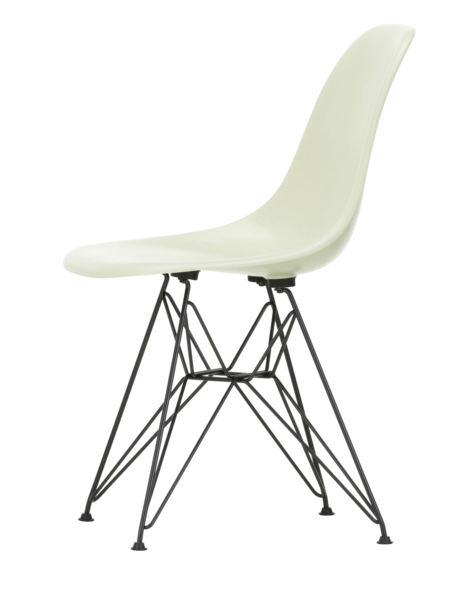 Eetkamerstoel DSR Fiber basic dark onderstel parchment