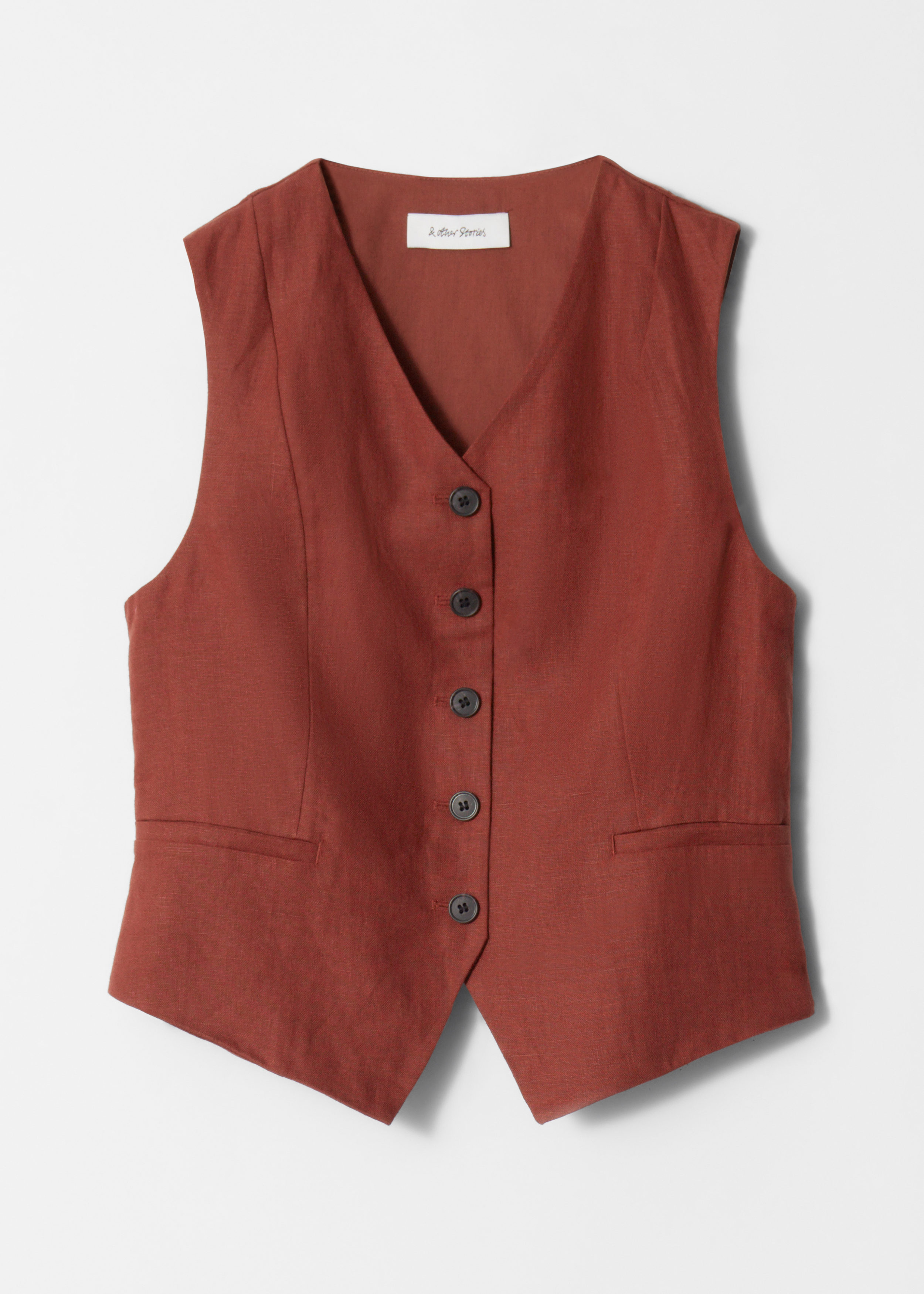 & Other Stories TAILORED LINEN VEST