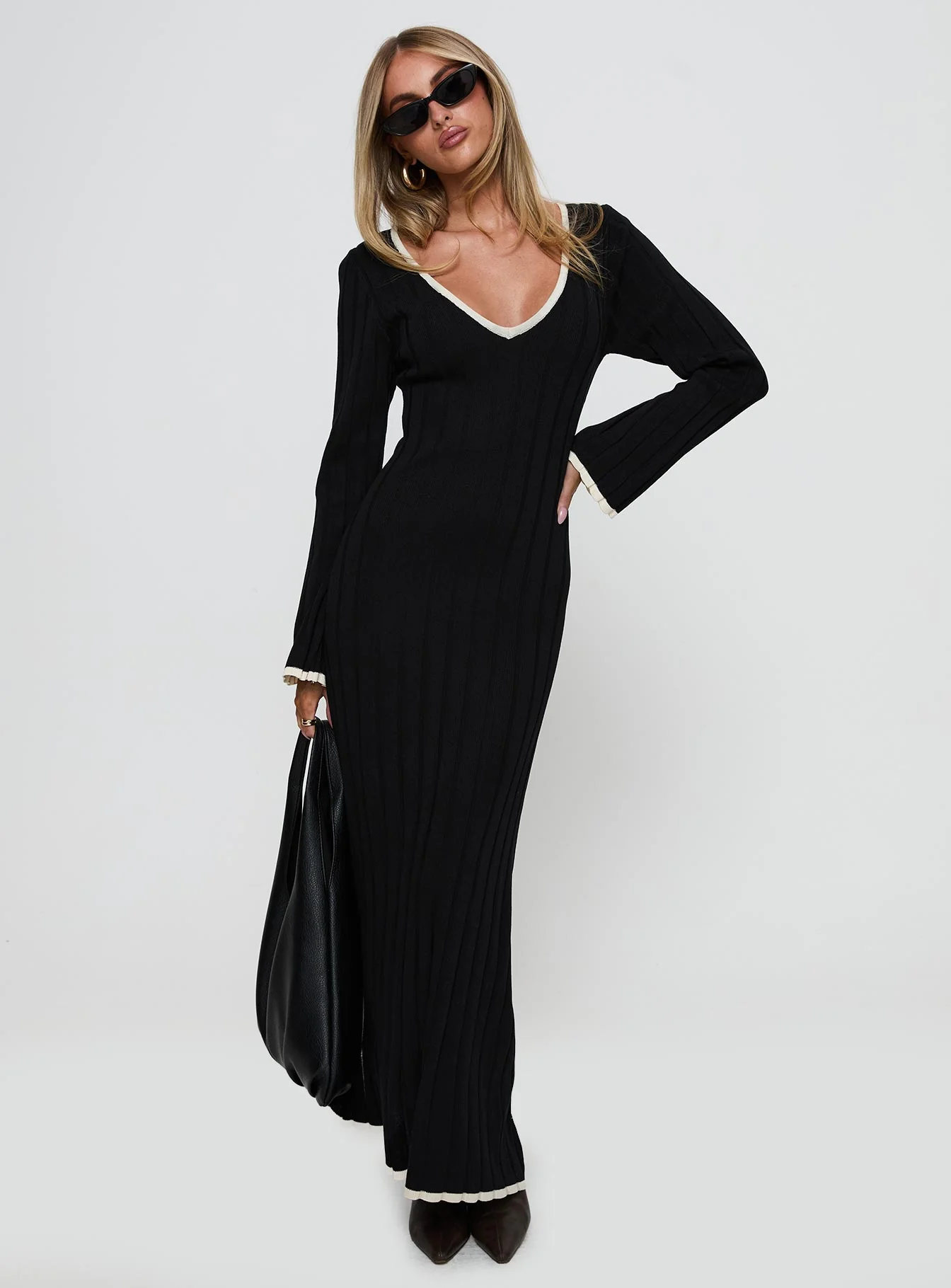 Claira Long Sleeve Maxi Dress Black