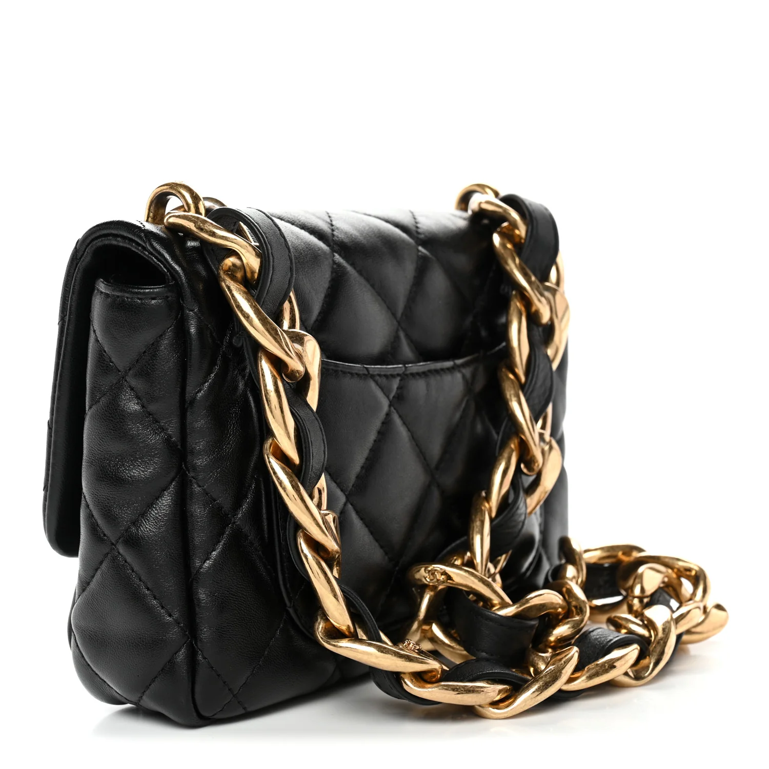 Lambskin Quilted Small Funky Town Flap Black - Top Club
