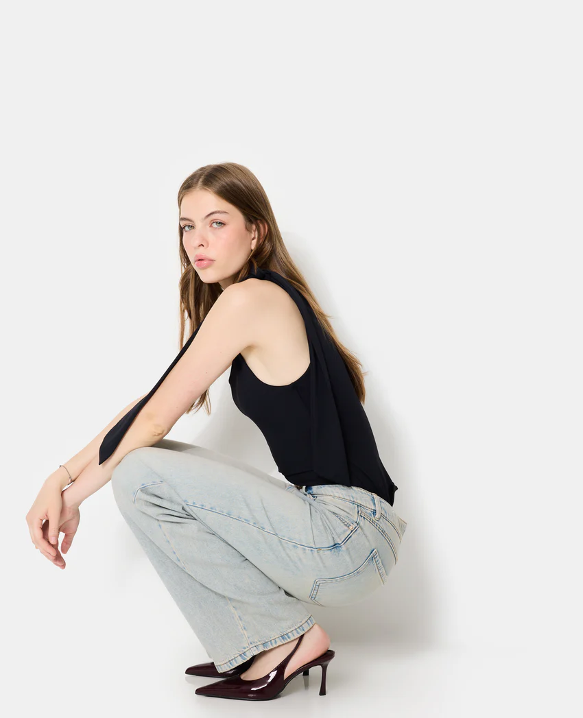 Pimkie Top asymétrique avec nœud sur épaule