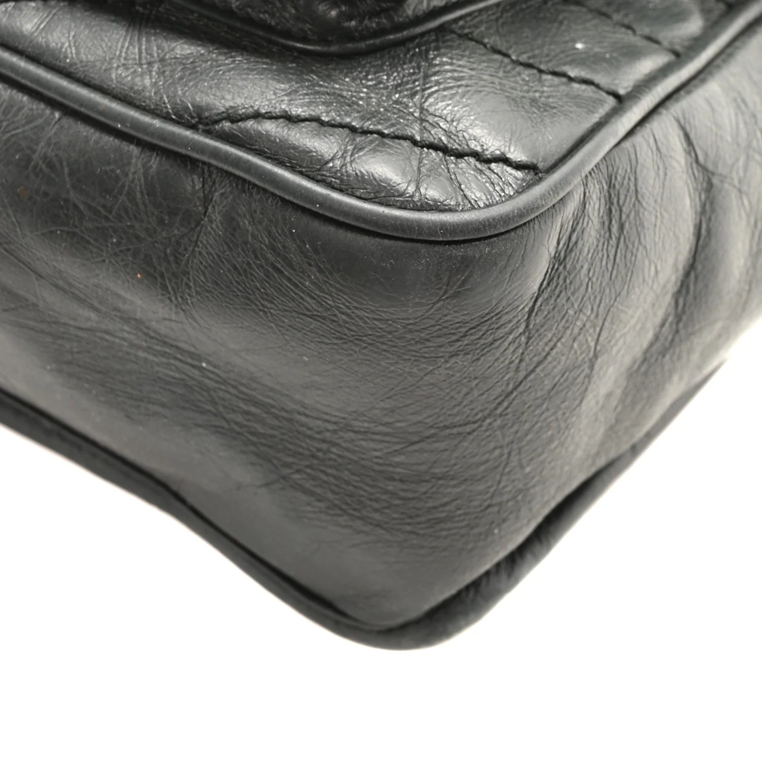 Crinkled Calfskin Matelasse Monogram Medium Niki Chain Satchel Storm - Top Club