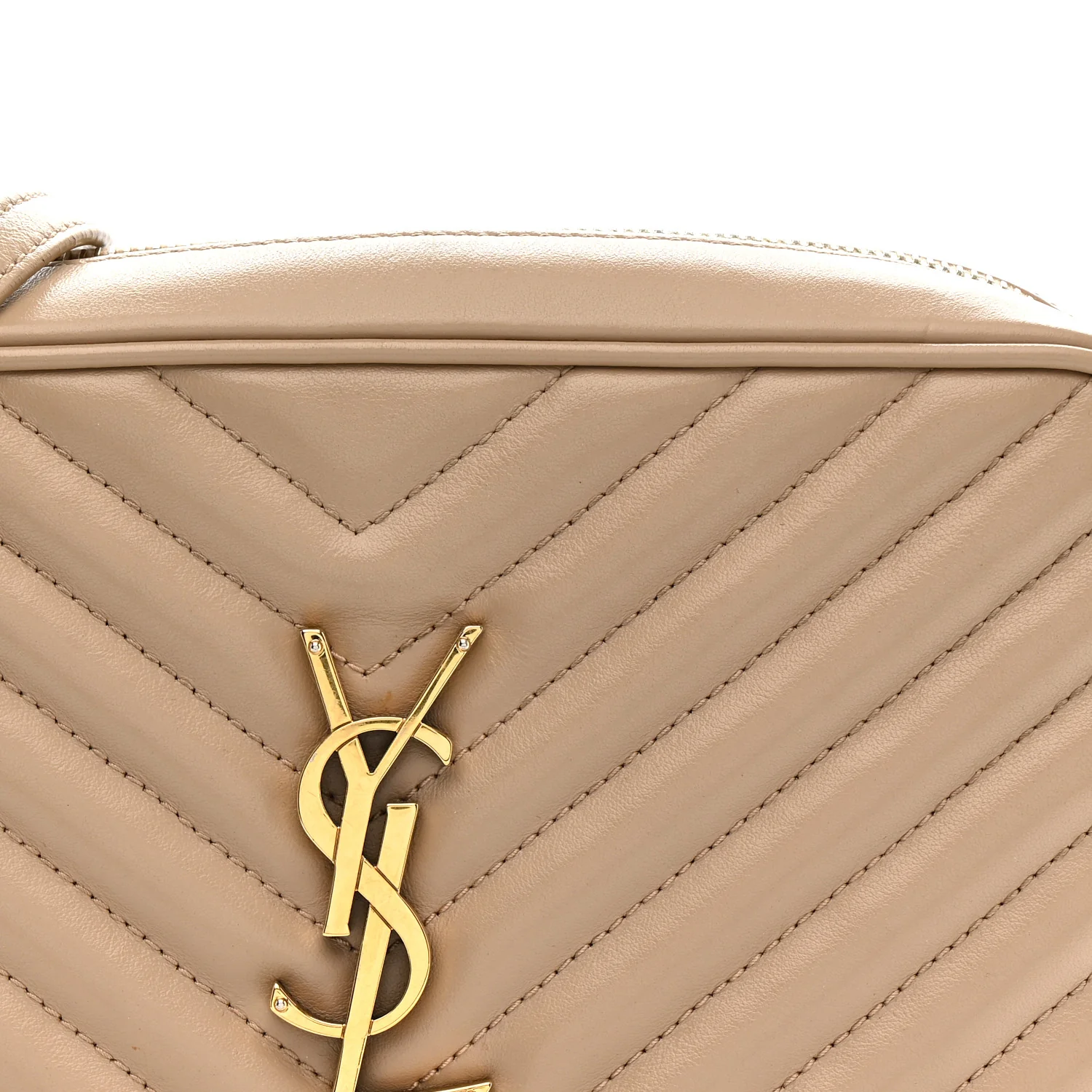 Calfskin Matelasse Monogram Lou Camera Bag Dark Beige - Top Club