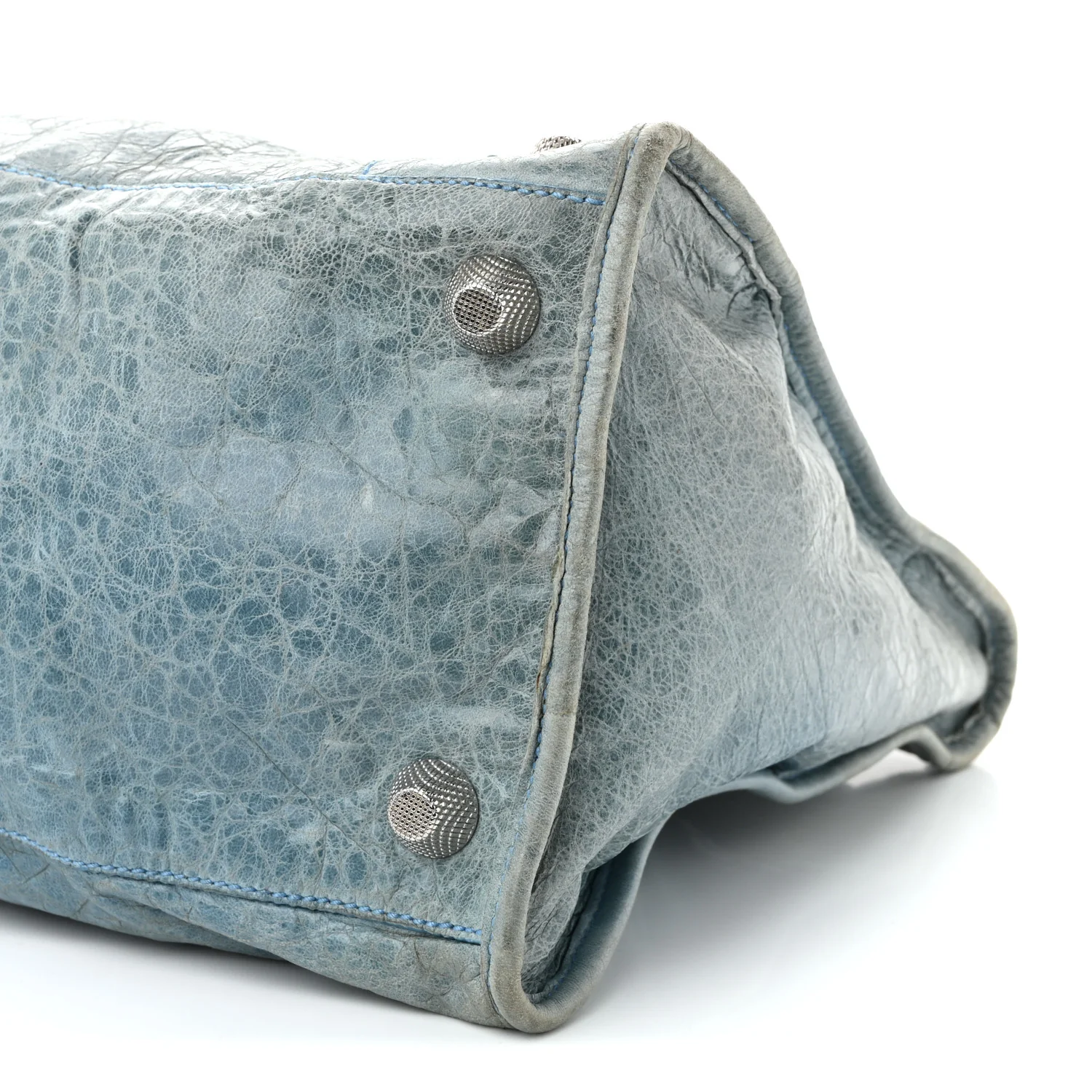 Agneau Giant 21 Silver Hardware Work Bleu Layette - Top Club