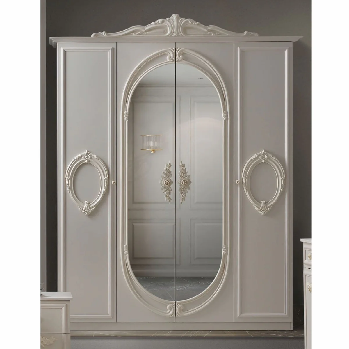 Luxury Baroque Bedroom Cabinet Cream 70