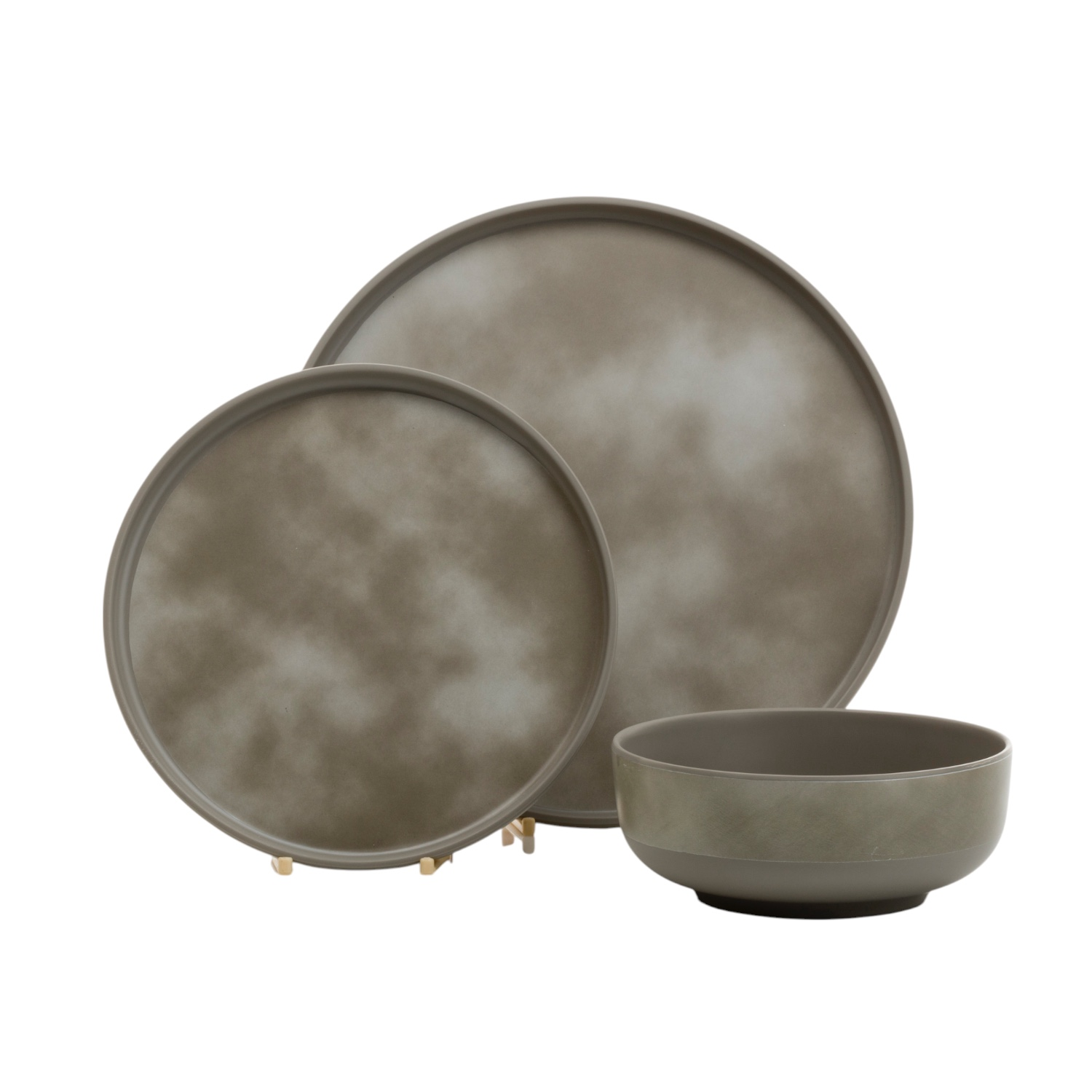 Servies Melamine pebble sky - set van 12