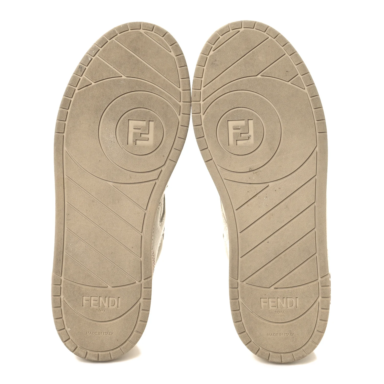 Suede Vitello Fendi Match Low Top Sneakers 37.5 Nudo White Garza Rosa - Top Club