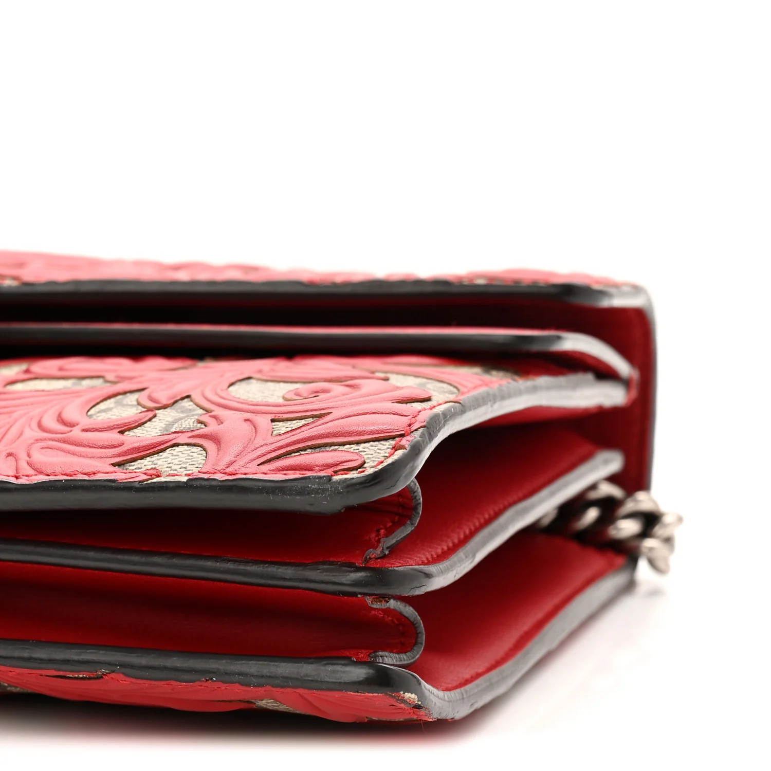 GG Supreme Monogram Arabesque Dionysus Shoulder Bag Hibiscus Red - Top Club
