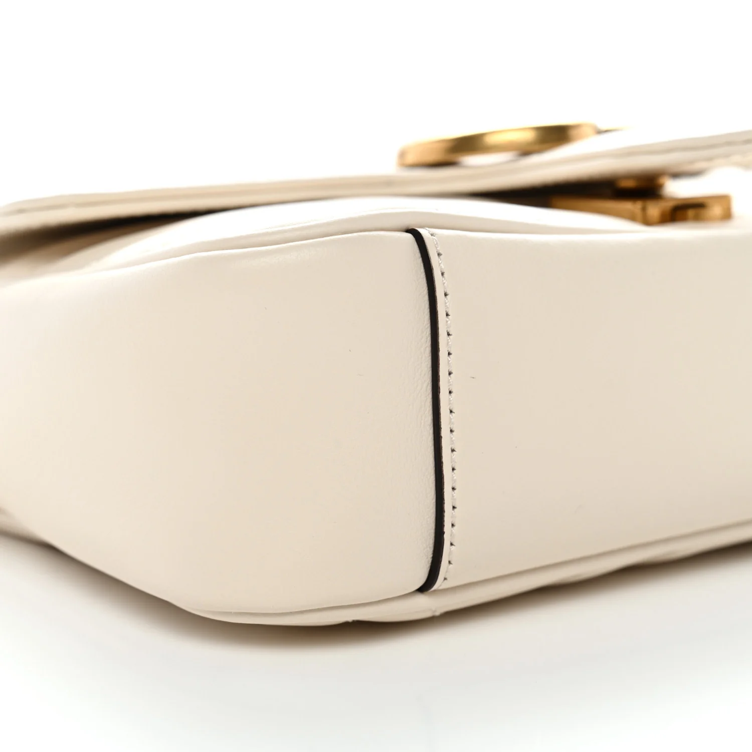 Calfskin Matelasse Mini GG Marmont Shoulder Bag White - Top Club