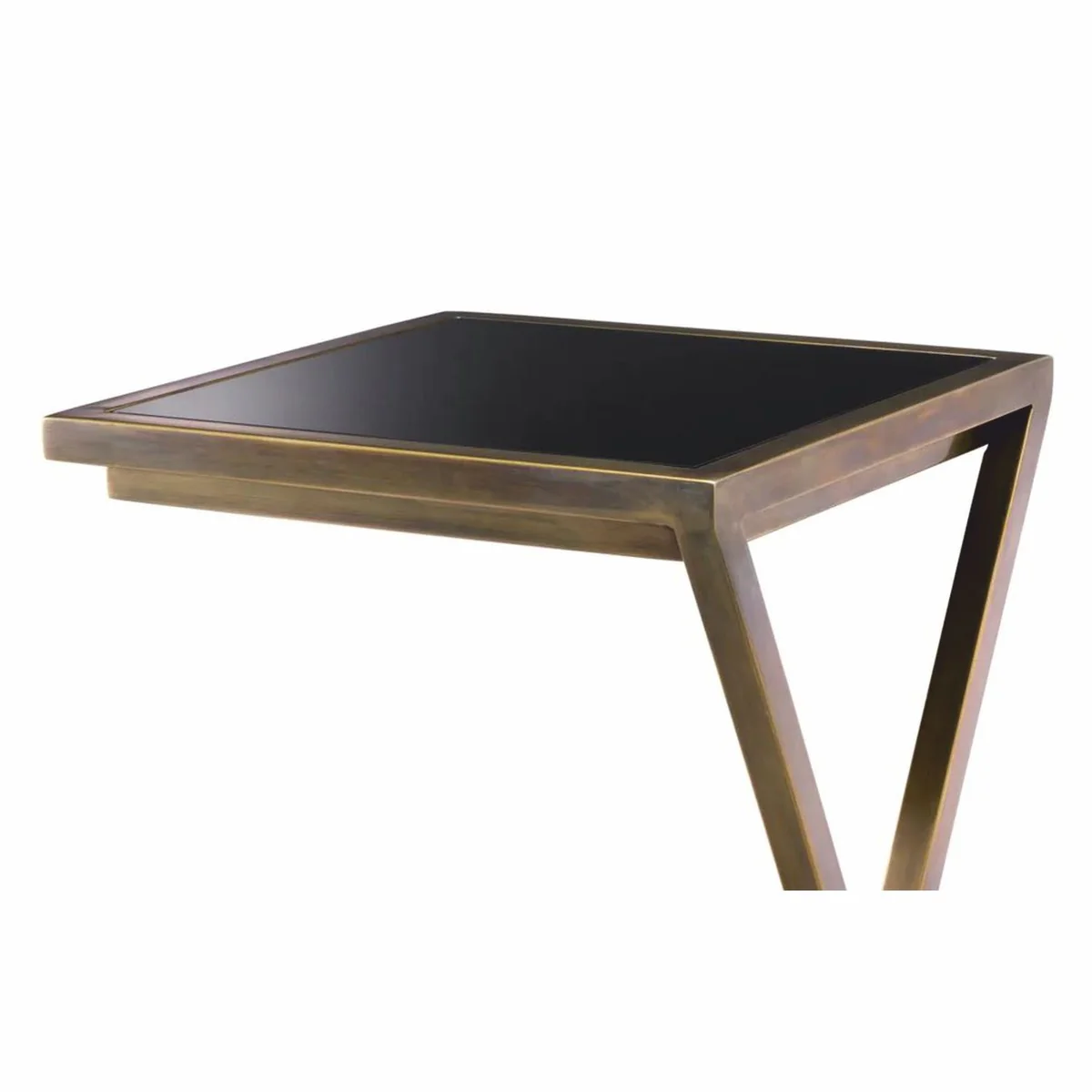 Luxury side table vintage brass / black H. 60 cm - Luxury Furniture