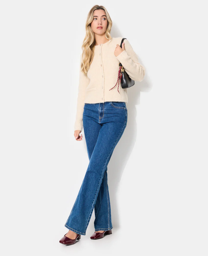 Pimkie Gilet col rond avec boutons écussons