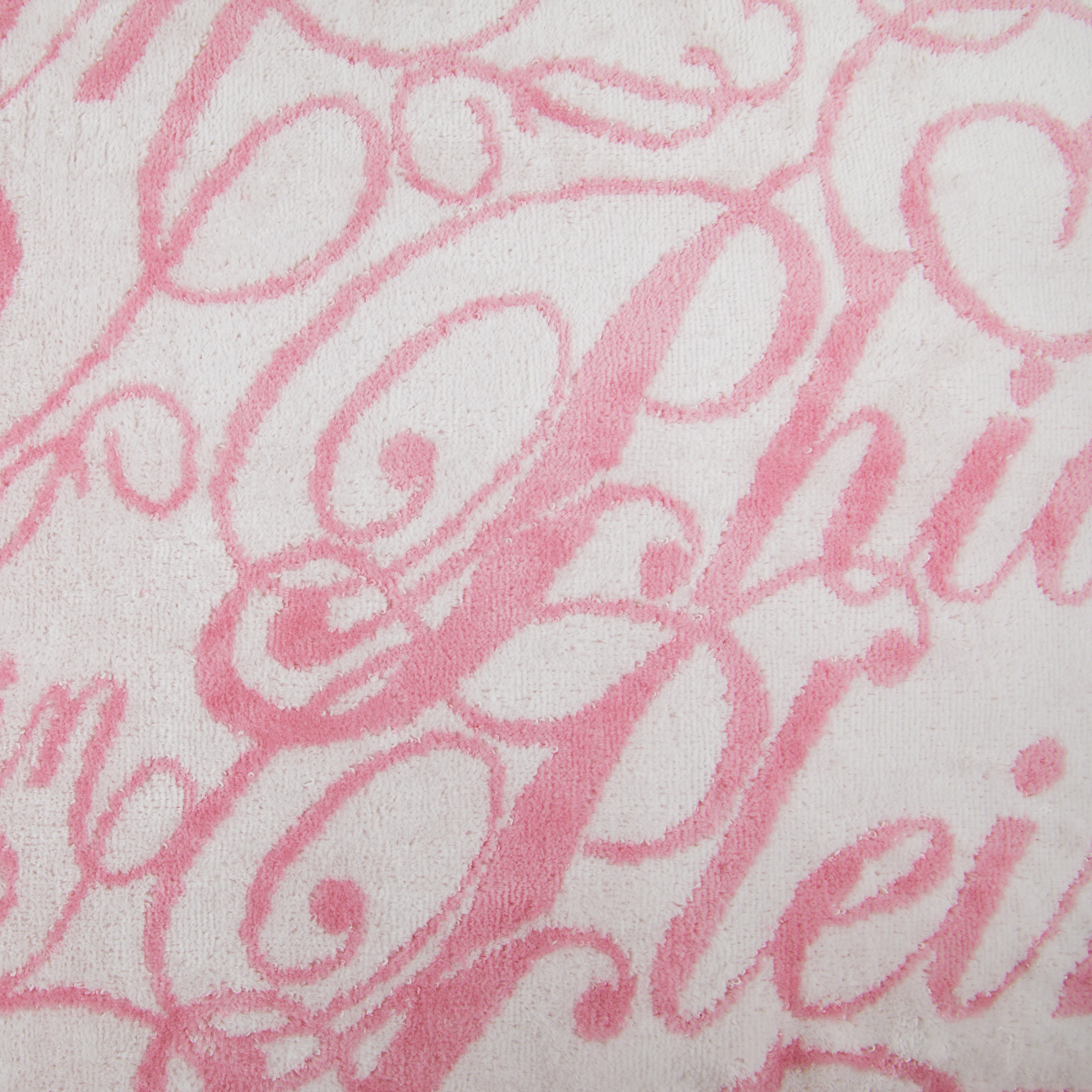 Asciugamano Con Ospite In Spugna Script 40X60+60X100 Rosa Philipp Plein
