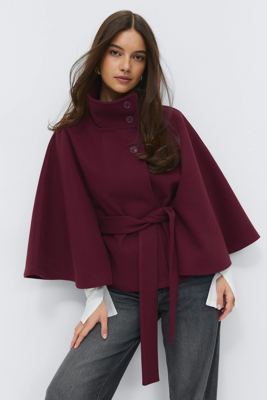 Gina Tricot belt cape jacket