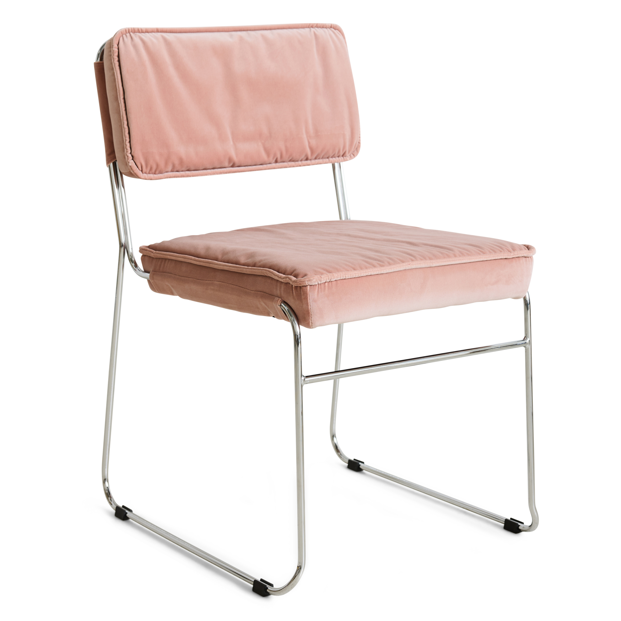Eetkamerstoel Endless Dining velvet Lychee pink
