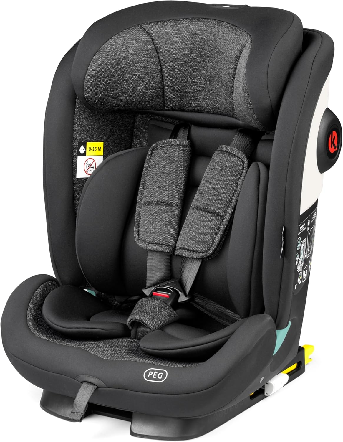 Peg Perego VIAGGIO TT è il seggiolino auto evolutivo dai 76 ai 150 cm di altezza, ovvero dai 15 mesi fino a circa 12 anni.
