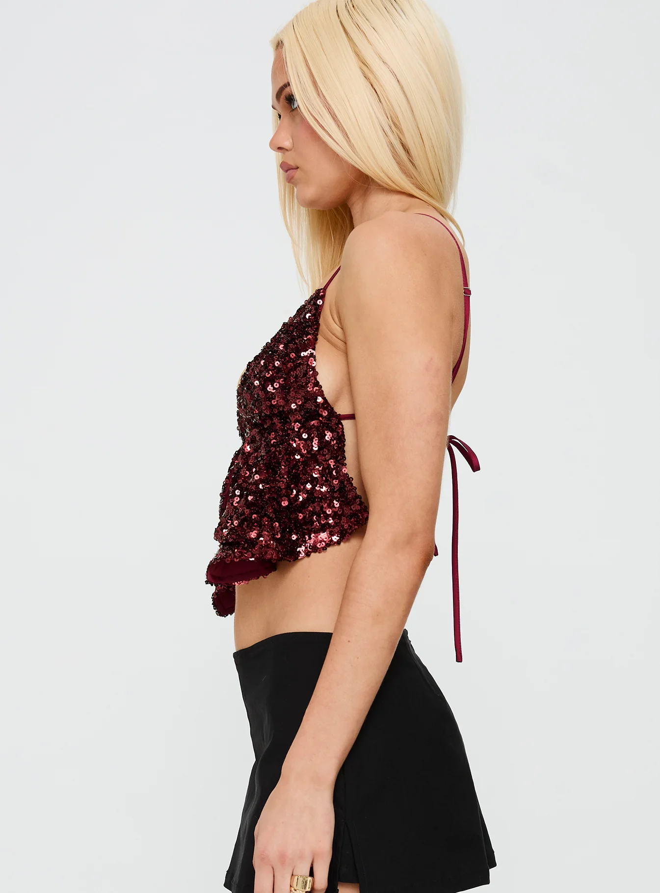 Rosaton Top Dark Red